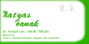 matyas hanak business card